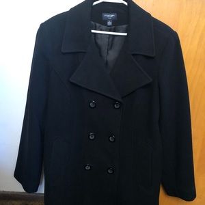 Women’s Black Peacoat
